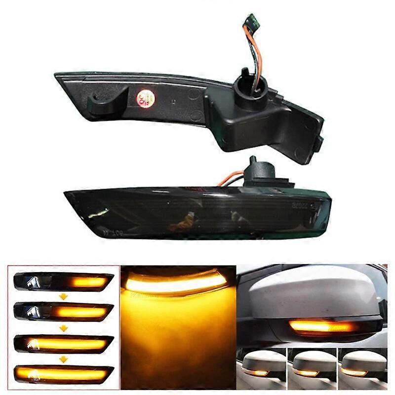 2szt Lampa kontrolna lusterka wstecznego Auto Styling LED Płynące kierunkowskazy 3W dla Ford Focus 2 3 Mk2 Mk3 EU Mondeo Mk4