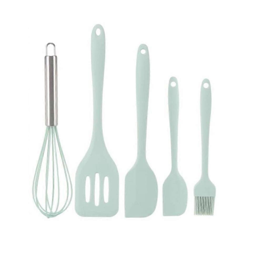 5Pcs Non-Stick Silicone Kitchen Spatula Set including Whisk