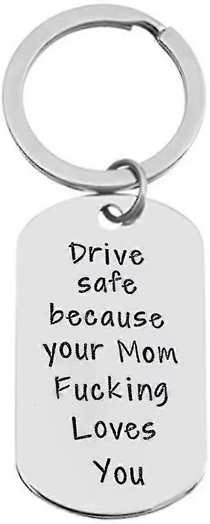 New Driver Gifts For Son Daughter Drive Safe Keychain Silver 5*2.8 Cm
