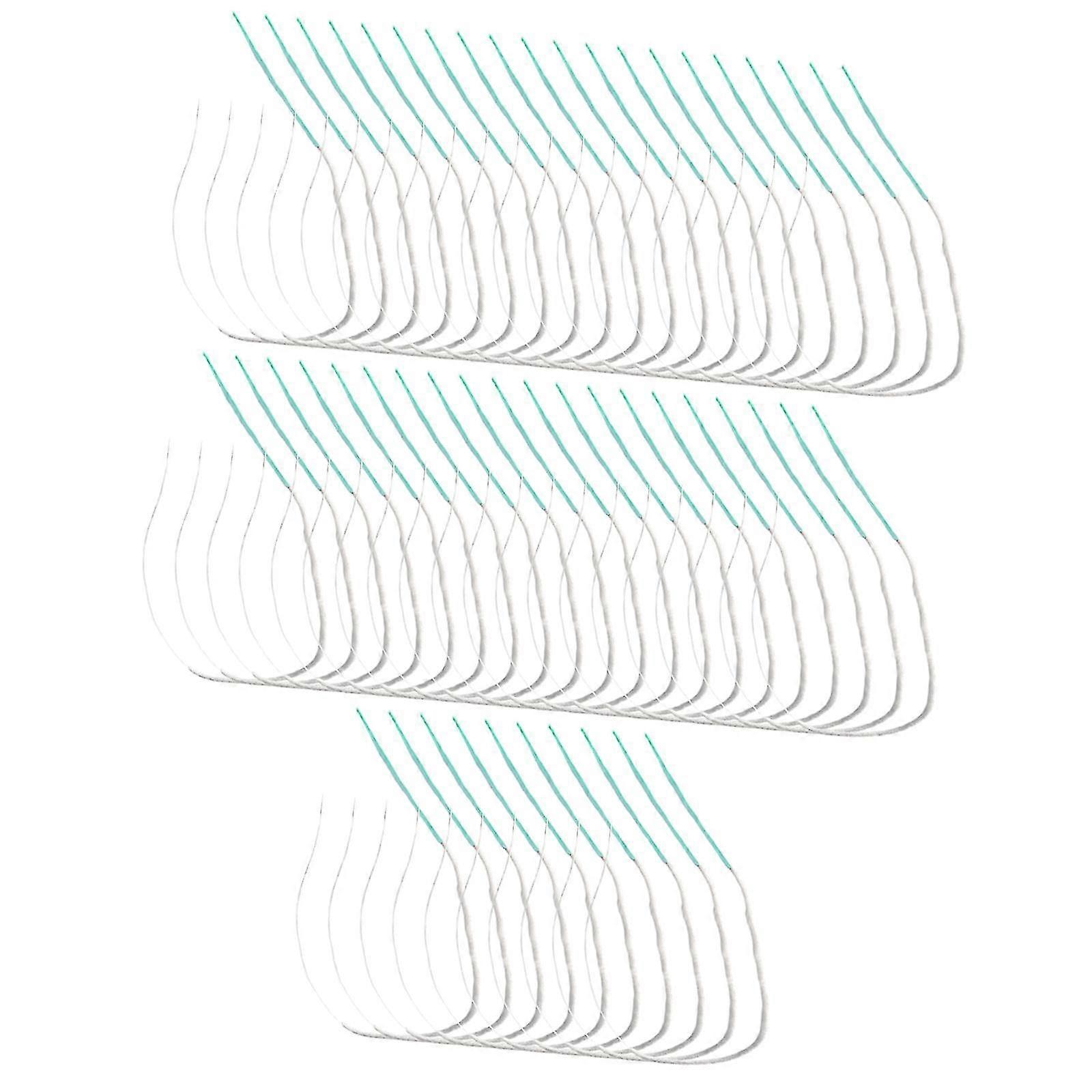 50x Dental Floss Threaders Interdental Floss Bridges Multifunctional Implants Maintaining Convenient Portable for Brace 32cm