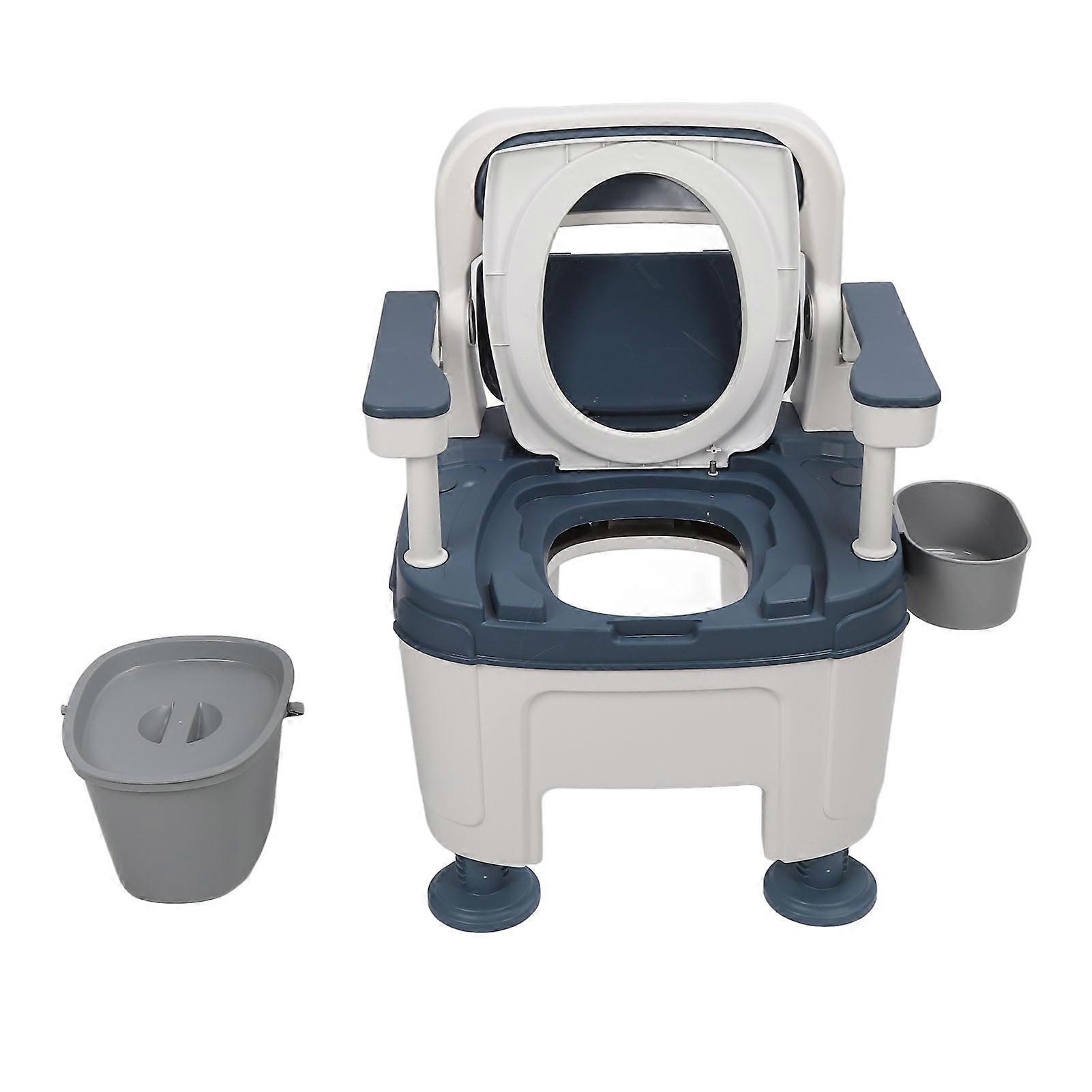 Bedside Commode Toilet Drop Proof Odour Resistant Portable Potty Chair Commode Toilet for Elderly
