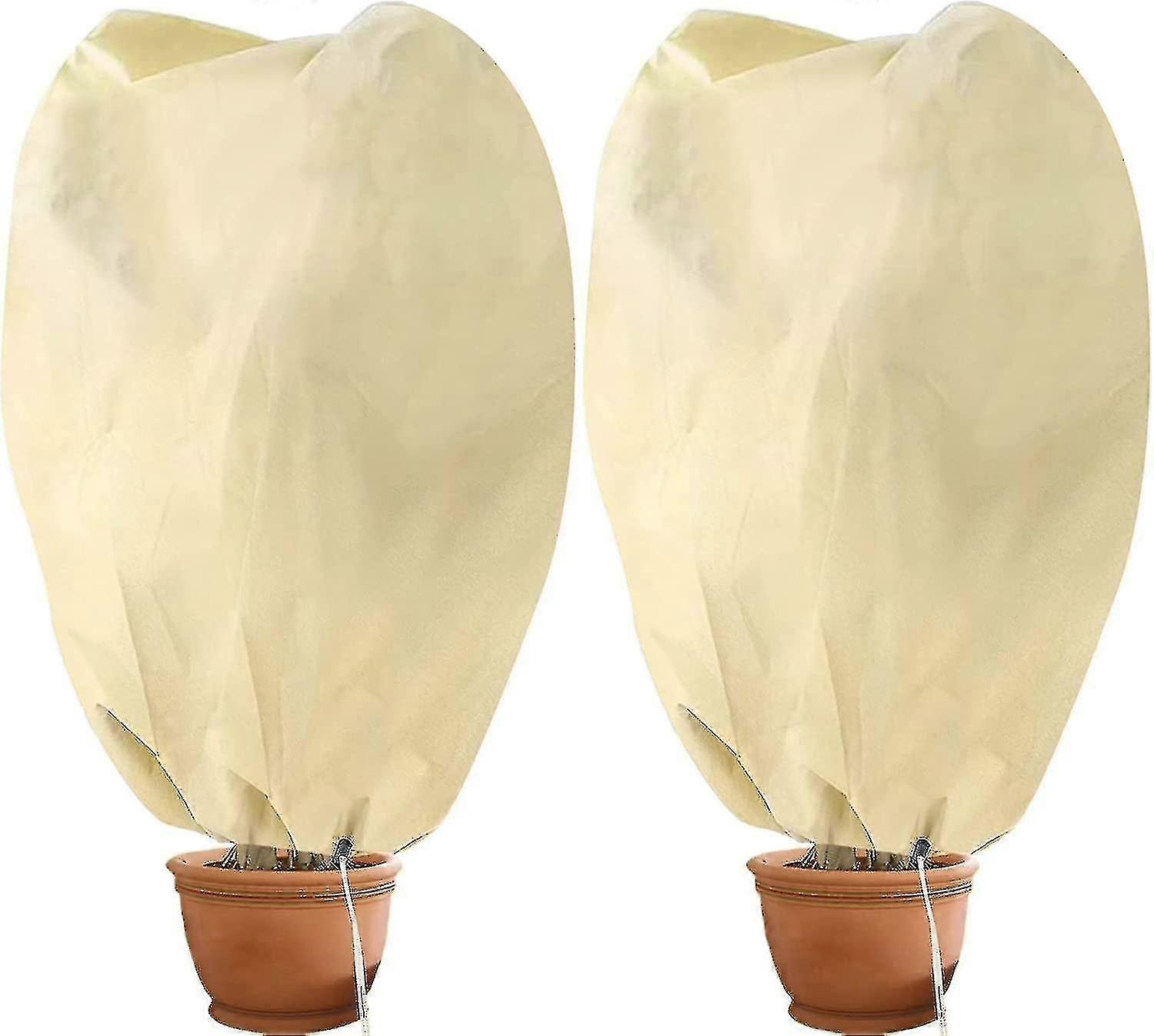 Set Of 2 Plant Protection Tarpaulins, Large Capacity Economy Winter Tarp (beige) - 60 X 80 Cm