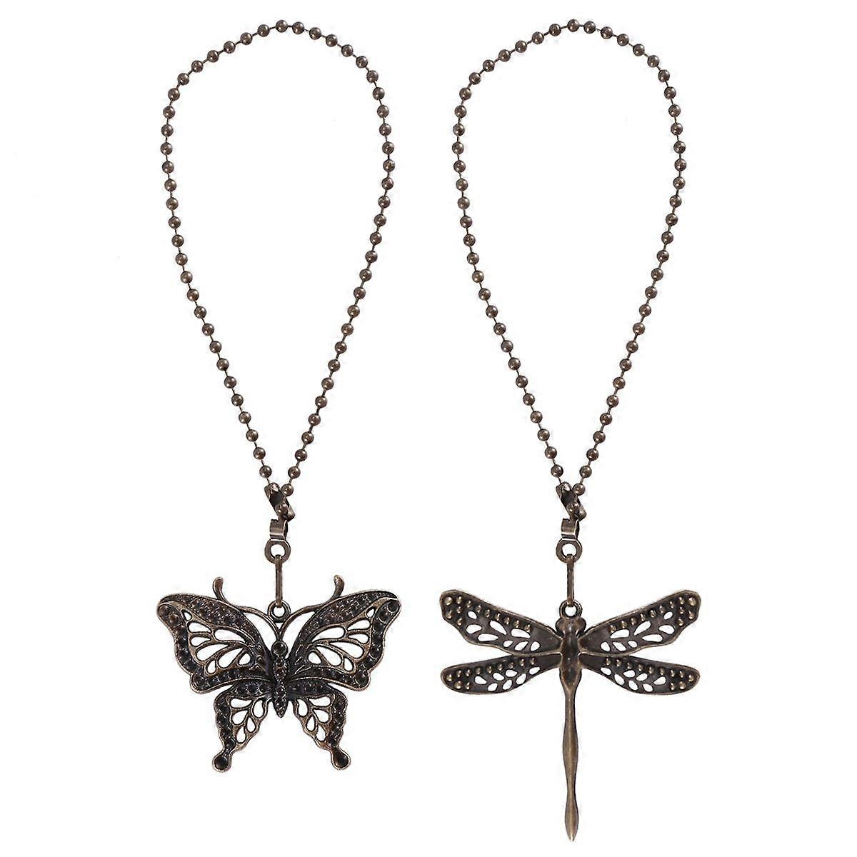 Ceiling Fan Pull Chain Set,Lighting & Fan Pull Chain Pendant Chain Extender, and Butterfly