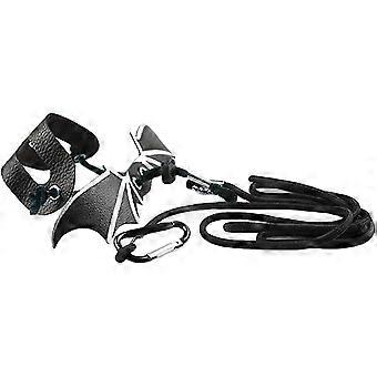 Adjustable Bearded Dragon Harness Leash Leather With Wings For Lizard Reptiles Small Pet Animals Size S Silver Black