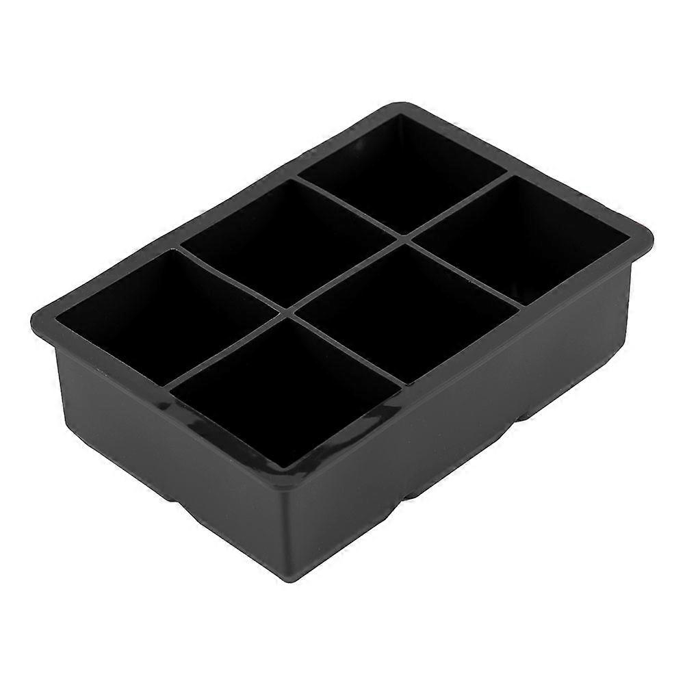 Silikon Ice Cube Maker 6 hulrom Chocolate Candy Tray Mold Kjøkken Matlaging Verktøy Svart