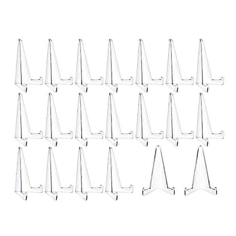 20 Pcs Triangle Acrylic Easel Stands For Display Mini Picture Frame Stand Plate Holders Photo Holder Stand