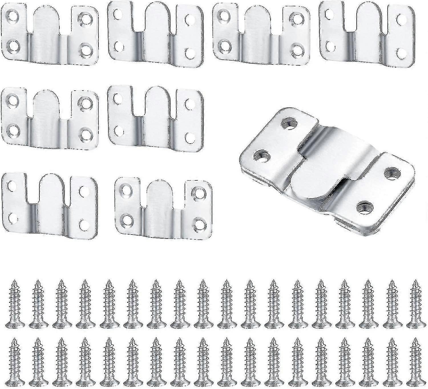 10 Pcs Picture Frame Iron Hooks With Screws