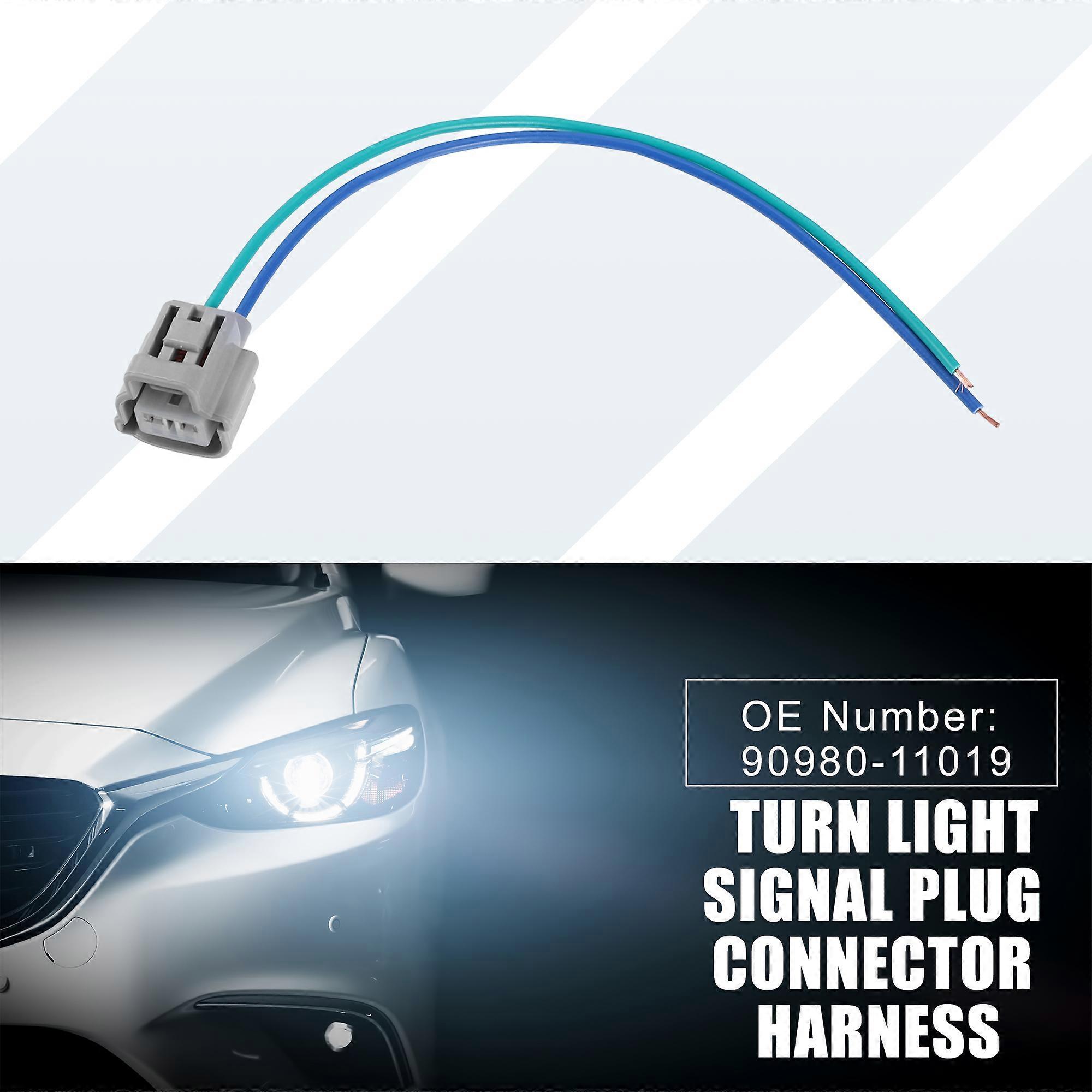 Uxcell 1/2 Pcs Turn Light Signal Plug Connector Harness 90980-11019 for Scion IQ 2012-2015 for Scion TC 2005-2016