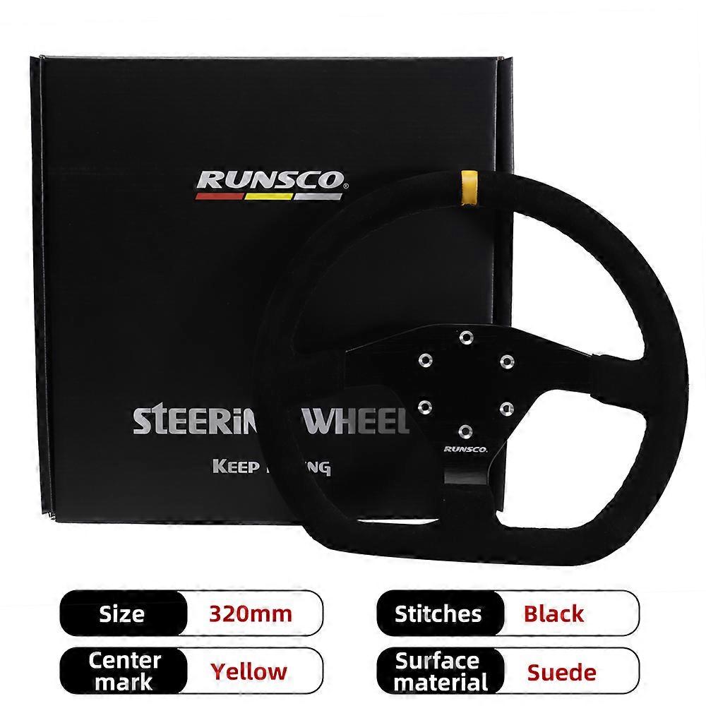 320mm Flat Steering Wheel Sim Racing Drift Pc Game Steering Wheel Control