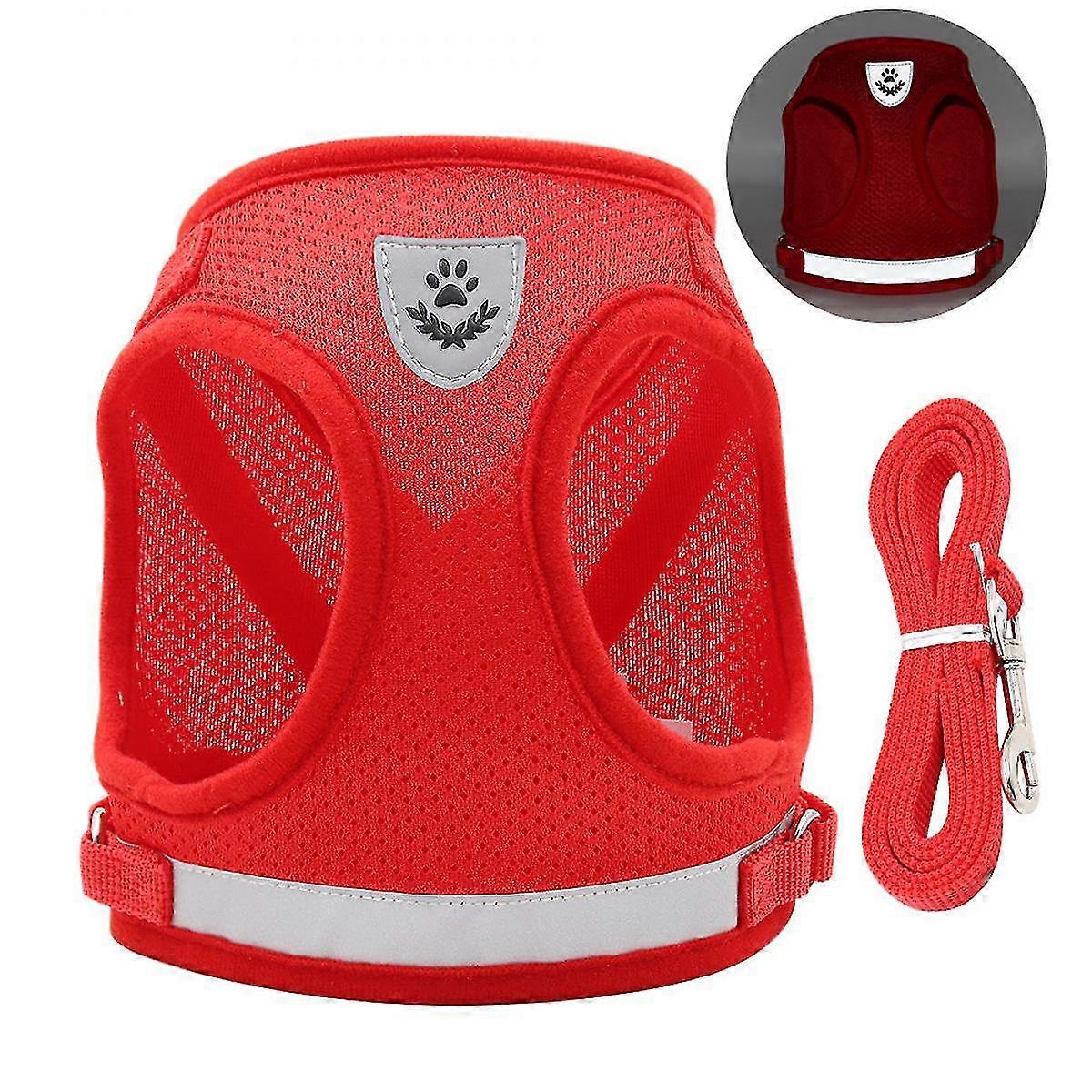 Veeki Cat Harness And Leash Set For Walking Cat And Small Dog Harness Soft Mesh Puppy Harness Adjustable Cat Vest Harness With Reflective Strap Comfor