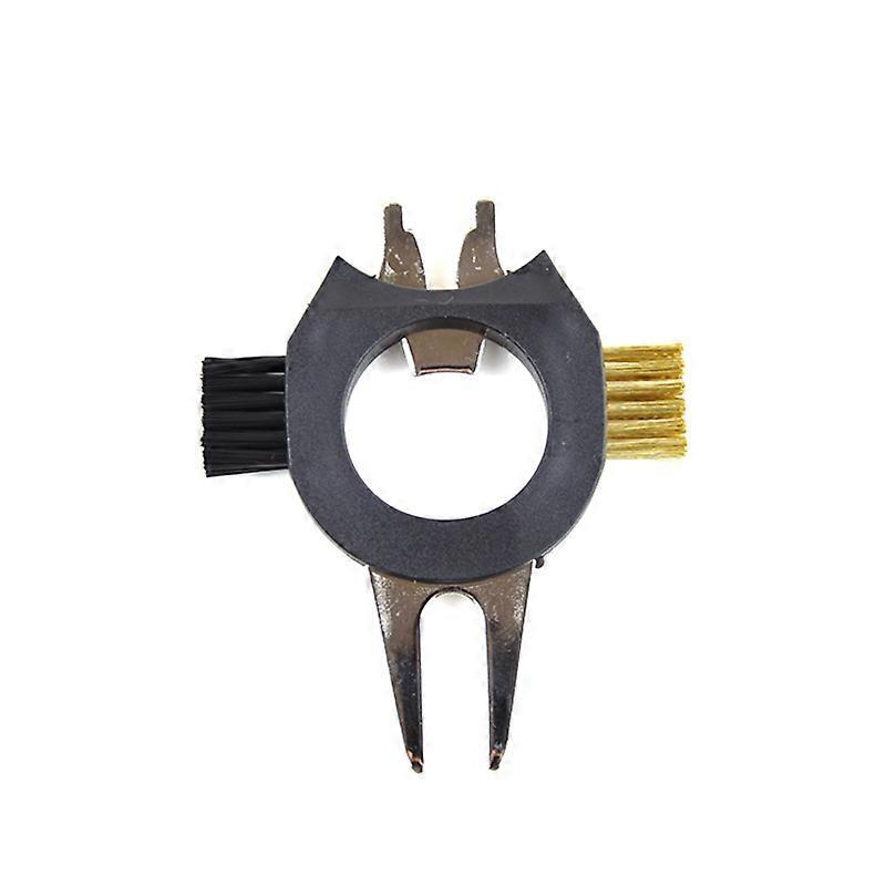 2pcs Golf Fork Brush Plastic Metal 85mm x 70mm Multi Function Divot Tool