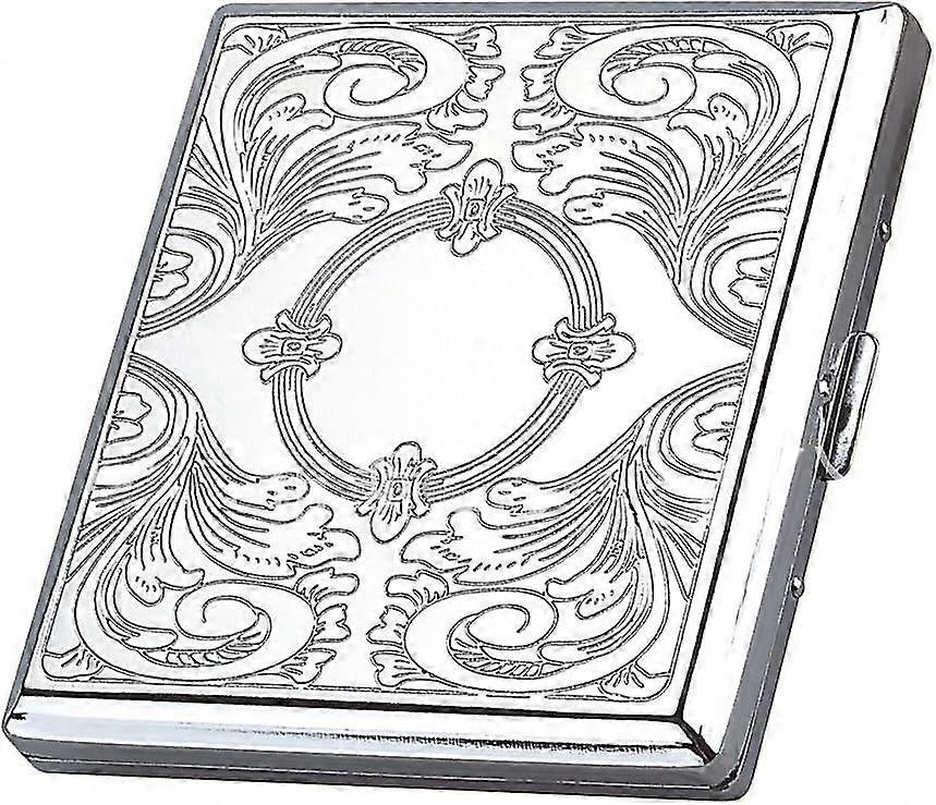 Silver Metal Cigarette Box For 20 Pieces Cigarette 85 Mm
