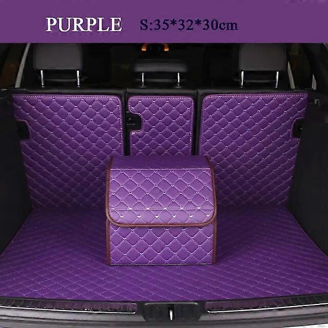 Car Trunk Organizer Box Storage Bag Auto Trash Tool Bag Folding Large Cargo Storage Stowing Tidying Car Accessories Pink/blue