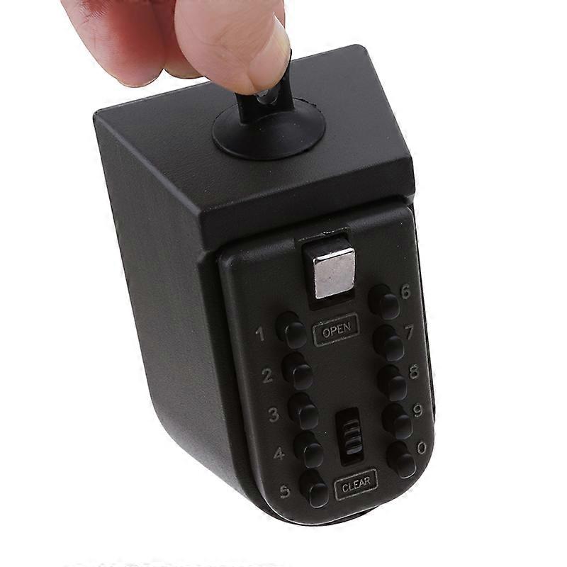 1Pc Black Security Key Locker Outdoor Combination Hide Key Safe Lock Box Storage Wall Mounted Safe Lock