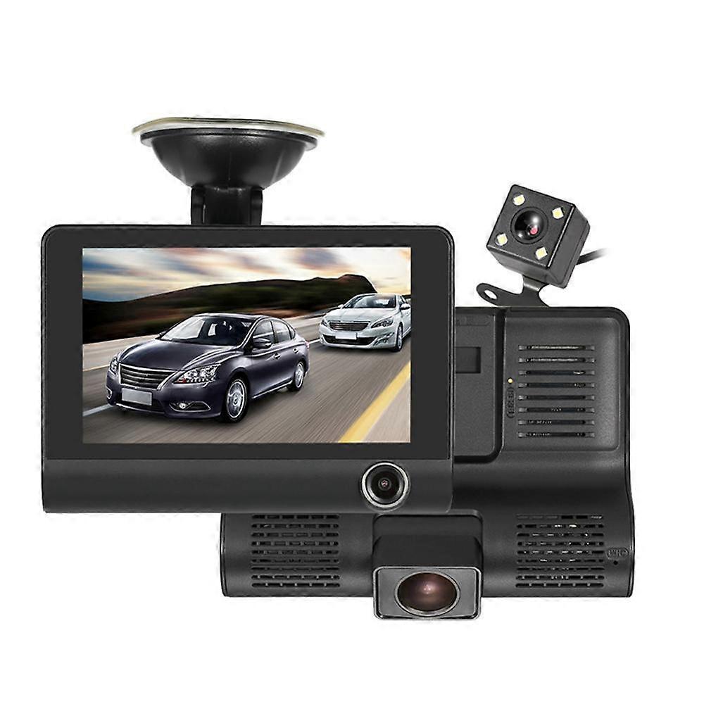 1080P Car DVR 4"Dual Lens Dash Cam Front and Rear Video Recorder Camera G-sensor