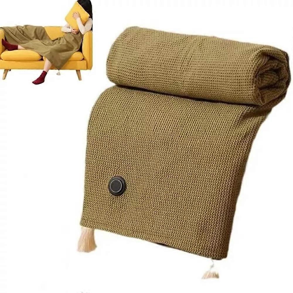 Portable Heated Shawl, Portable Soft Zipper Electric Heated Blanket Shawl