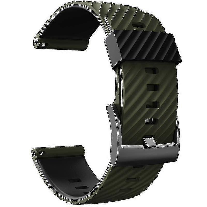 Pulseira de relógio Suunto 24mm Pulseira de borracha de silicone para Suunto-7/9/Baro - Pulseira durável com pulseira HR - Compatível com relógios Suunto