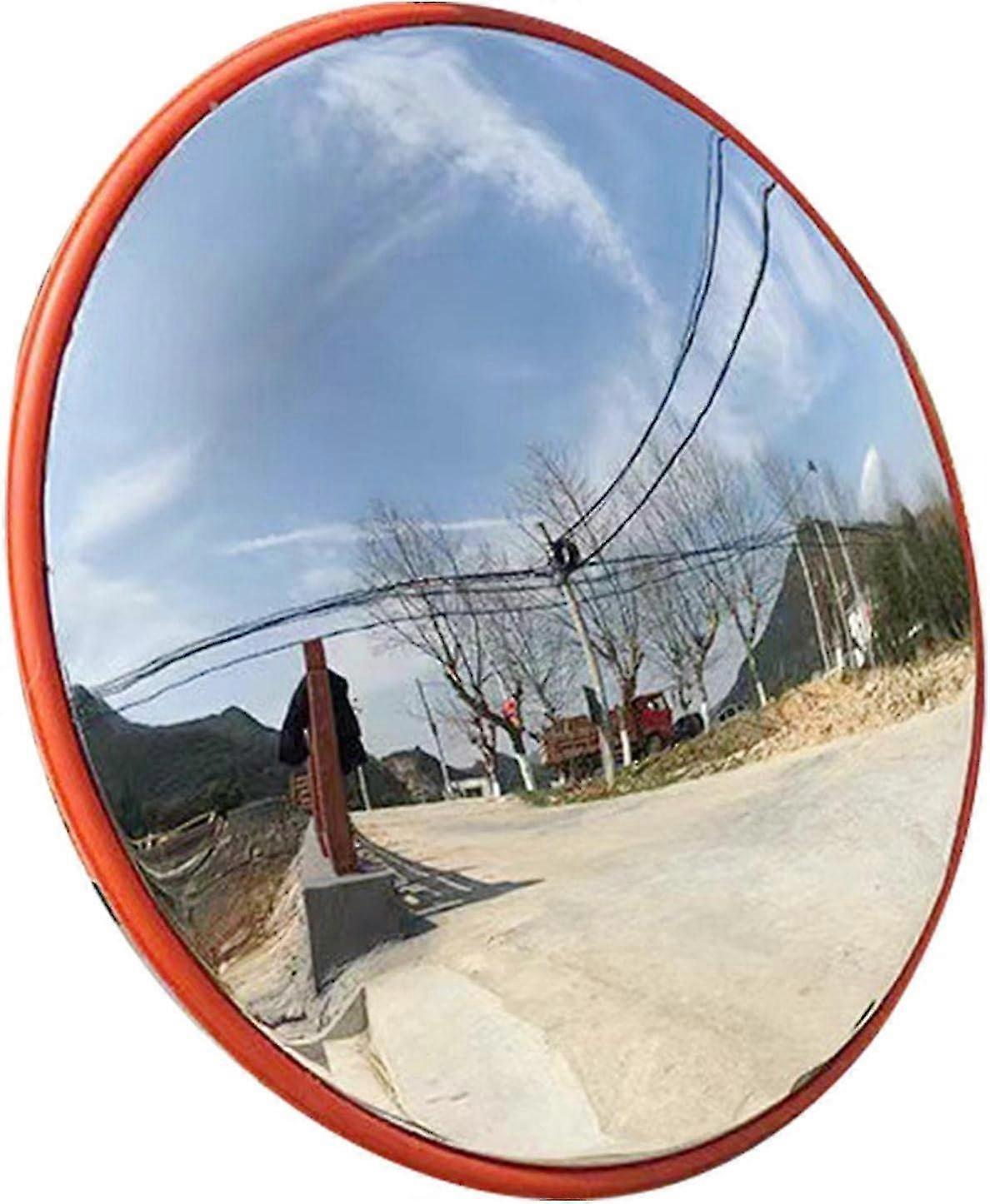 30cm Convex Mirror - 130 Wide Angle Road Traffic Safety Mirror for Driveway, Warehouse, Garage, Store, and Office Security - Adjustable Wall Bracket