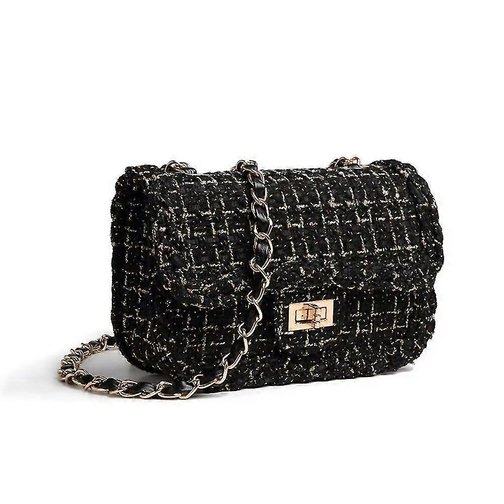 حقيبة جديدة للسيدات تحت الإبط حقيبة سلسلة تويد حقيبة كتف واحد حقيبة كروسبودي حقيبة مربعة صغيرة