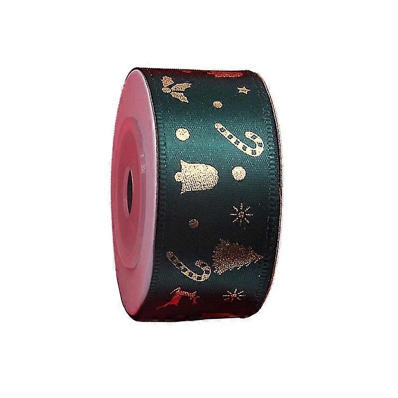 1 Roll Portable Ribbon Add Atmospheres Polyester Printed Snowflake Deer Glitter Ribbon for Home