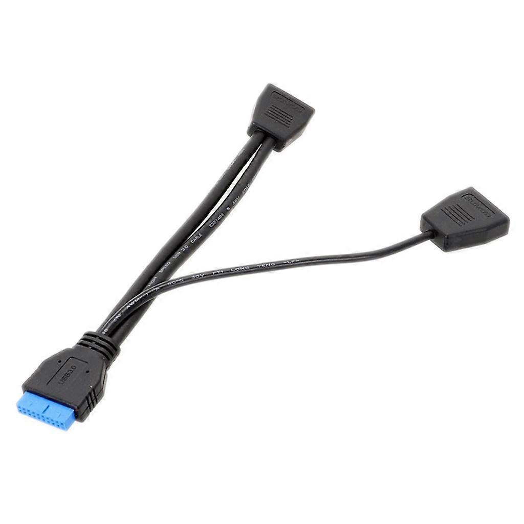 Computer 19-Pin Motherboard Cable USB3.0 1 to 2 Splitter Internal USB Hub