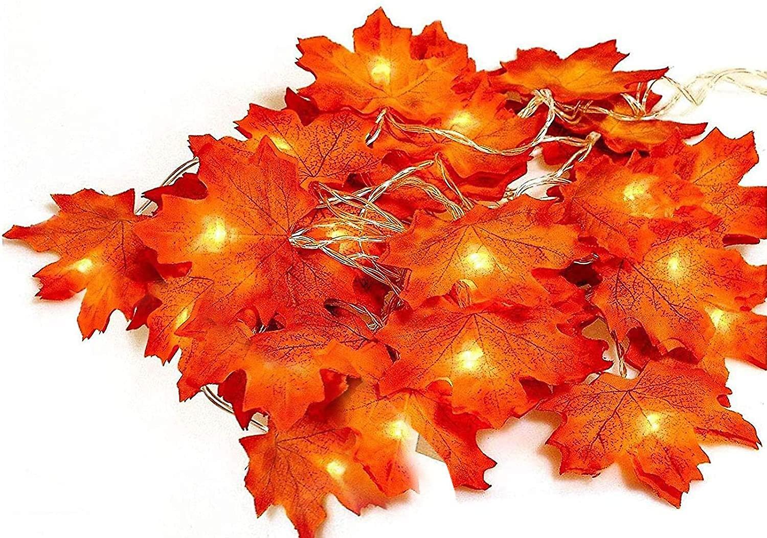 Halloween Decorations Maple Leaf Fairy Lights