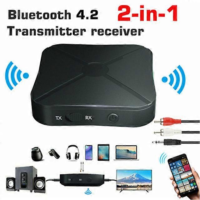 Wireless Bluetooth 4.2 Receiver and Transmitter Audio Music Stereo Wireless Adapter RCA 3.5mm AUX Jack For Speaker TV Car Kit PC
