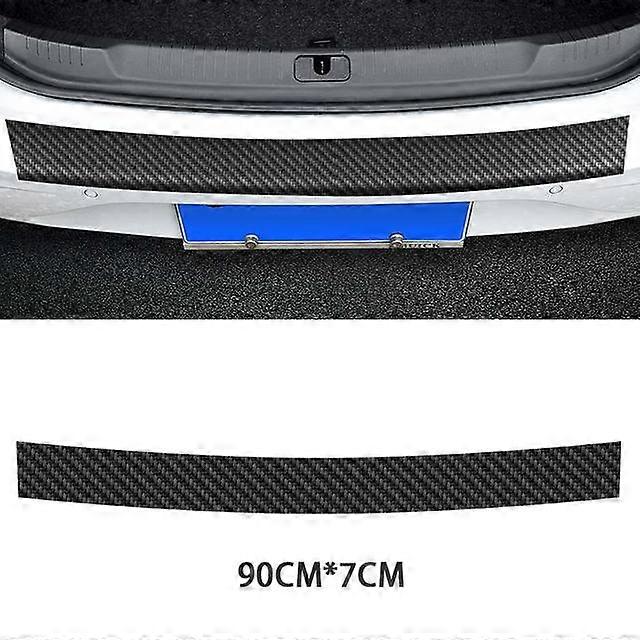 Motor Vehicle Parts Car Threshold Anti Scratch Protection Strips Black Carbon Fiber Pattern Rear Door Guard Stickers Door Sill Anti Kick Protector