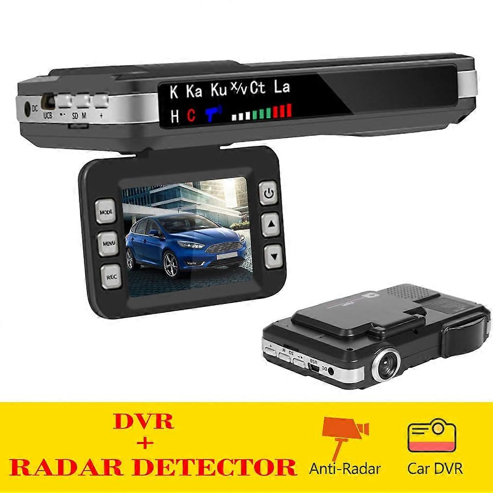English Russian Voice Alarm Radar Detector 2 in 1 Car Dashboard Camera Car Detector Antiradar Anti-radar Speed X K CT La