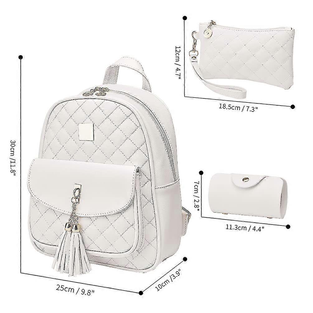 Women's Small Elegant Leather Backpack - 3 In 1 Handbag Modern Backpack