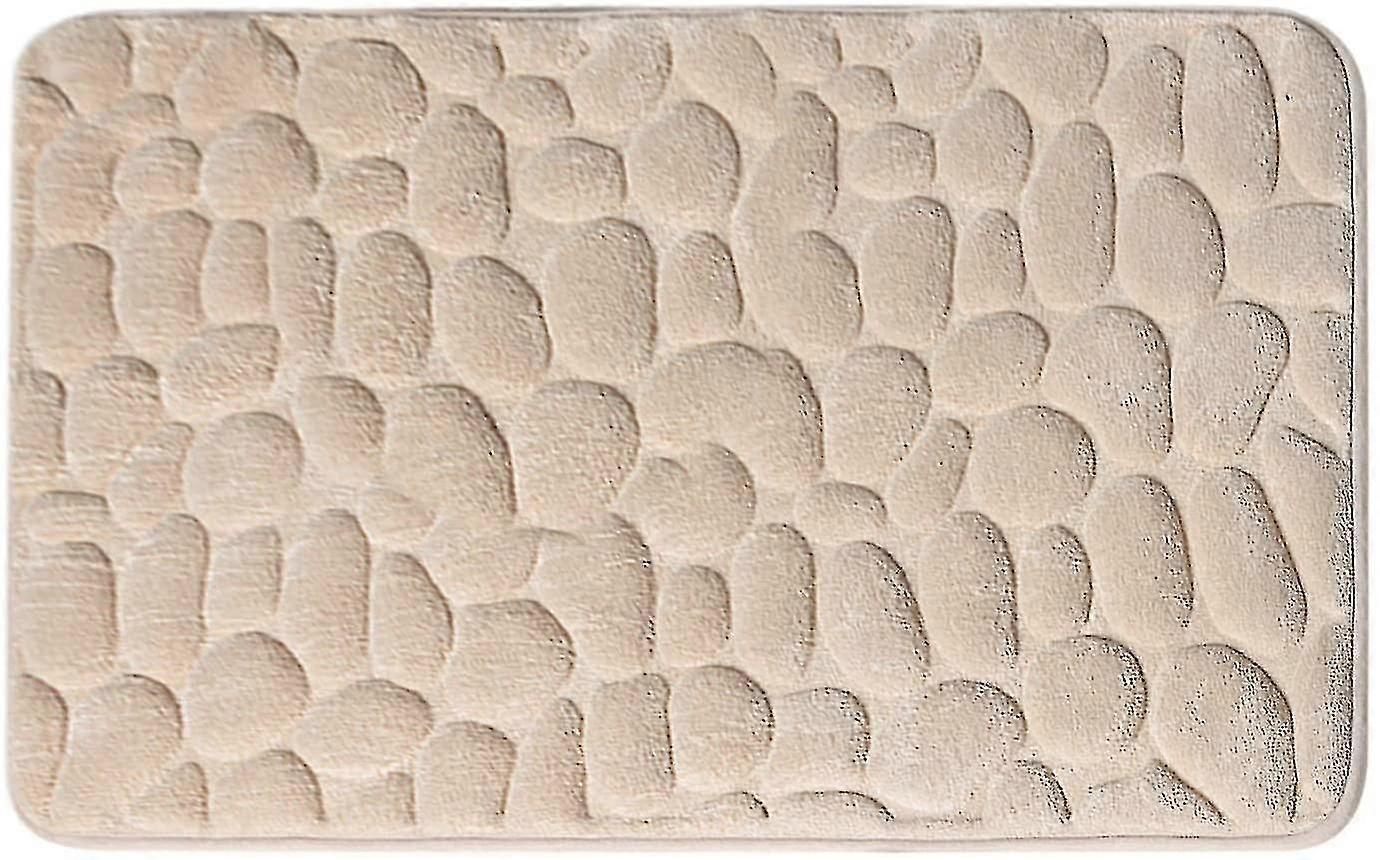 Tflycq Kullersten Präglad Badrum Badmatta Halkfria Mattor I Tvättställ Badkar Sidogolv Matta Duschrum Dörrmatta Memory Foam Pad