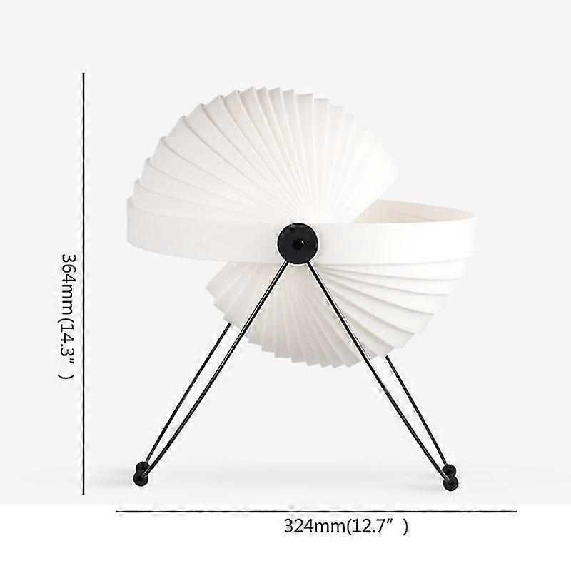 Modern Table Lamp Creative Led White Pleated Lampshade Desk Decorative Bed Light For Home