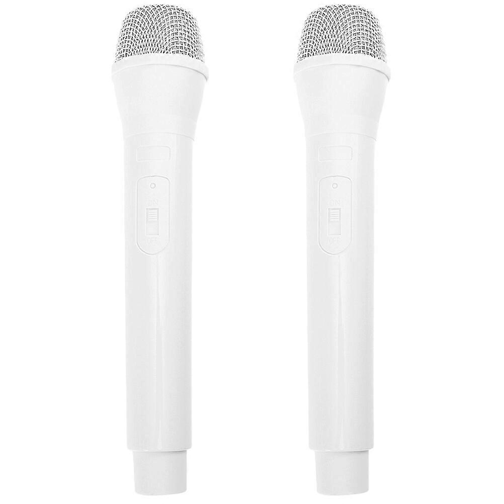 2pcs Creative Microphone Prop Simulated Microphone Pretend Model Microphone Model for Prop