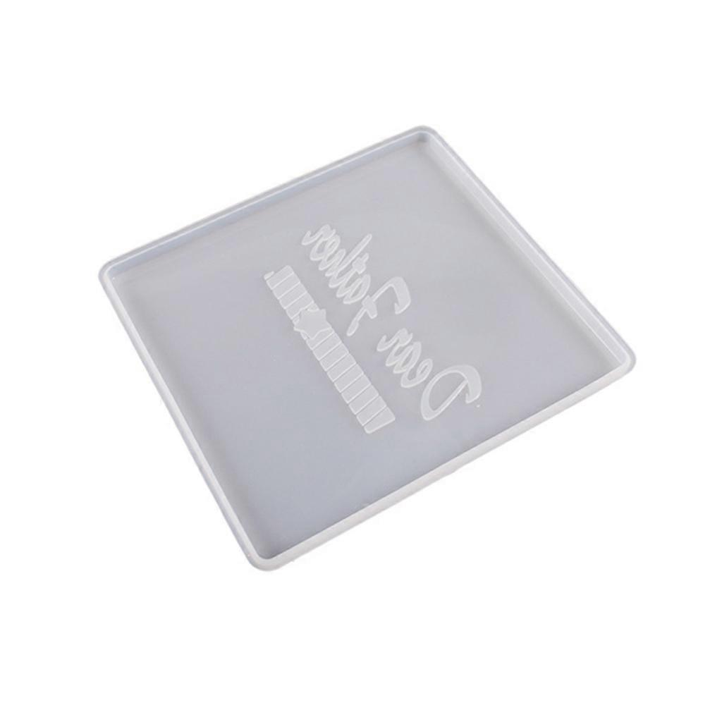 Square Coaster Tray Mold Epoxy Resin Casting Molds for DIY Casting Home Decor