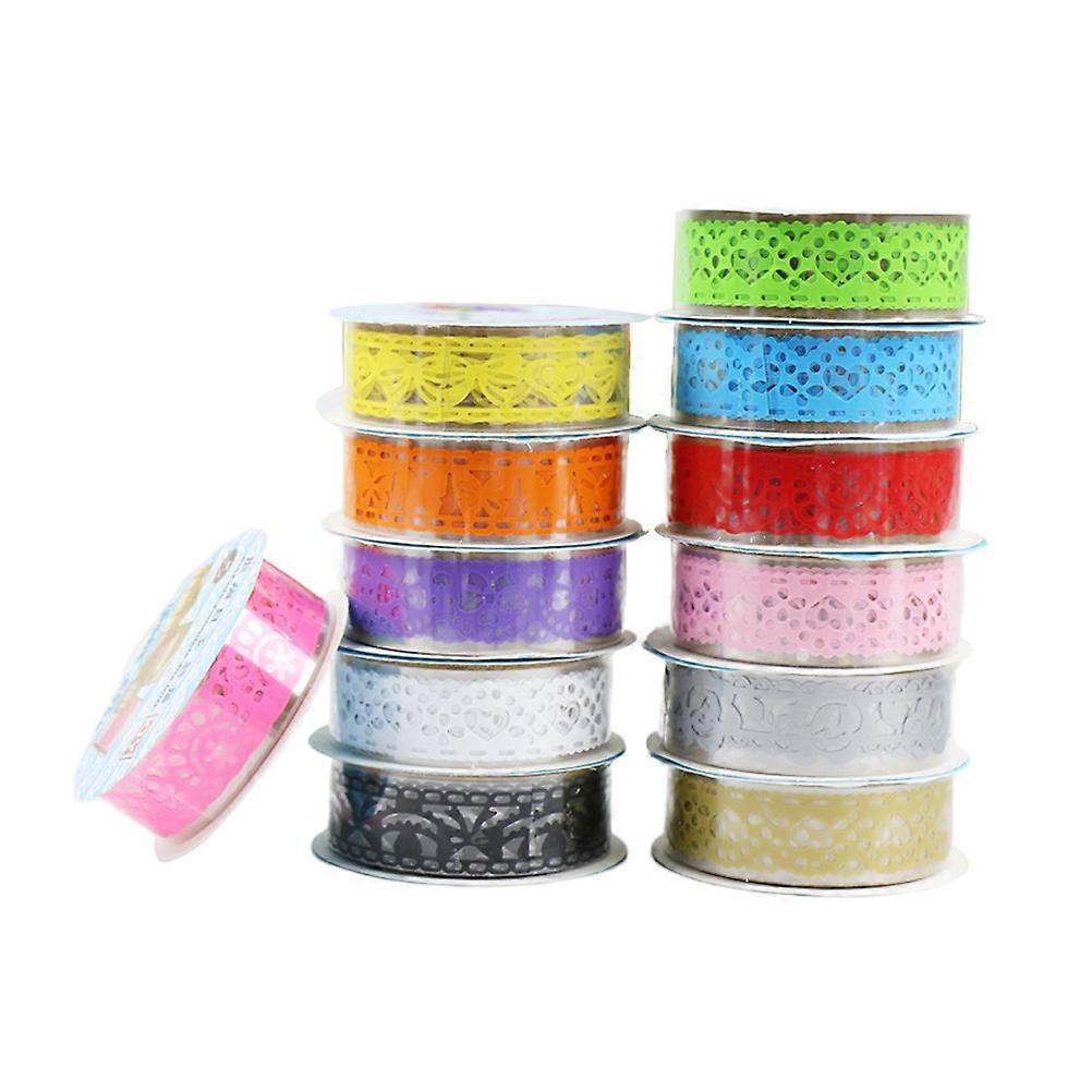 12 kpl tahmea käsityöliimateippi bood-teippi pitsikuvio itseliimautuva teippi koristeellinen itseliimautuva peitepesuteippi