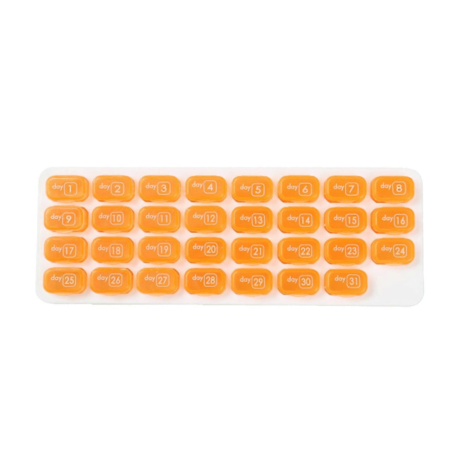 Pill Seal Box Compartment Good Sealing Easy Access No Taste Streaming 31-Grids Keyboard Portable Pill Box Home Supply QingHai