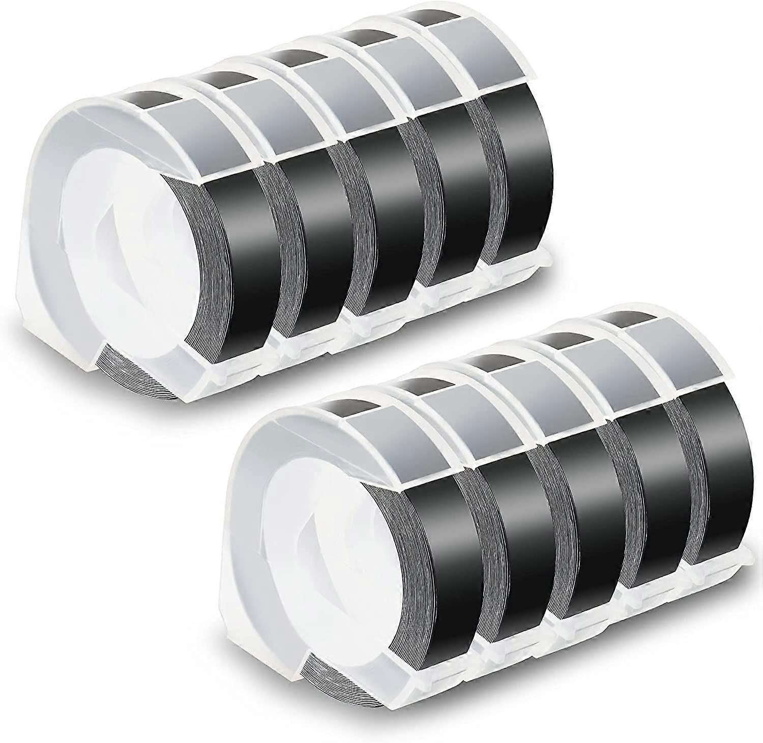 Replacement 3D Plastic 9mm Embossing Tapes 3/8'' x 9.8' Compatible