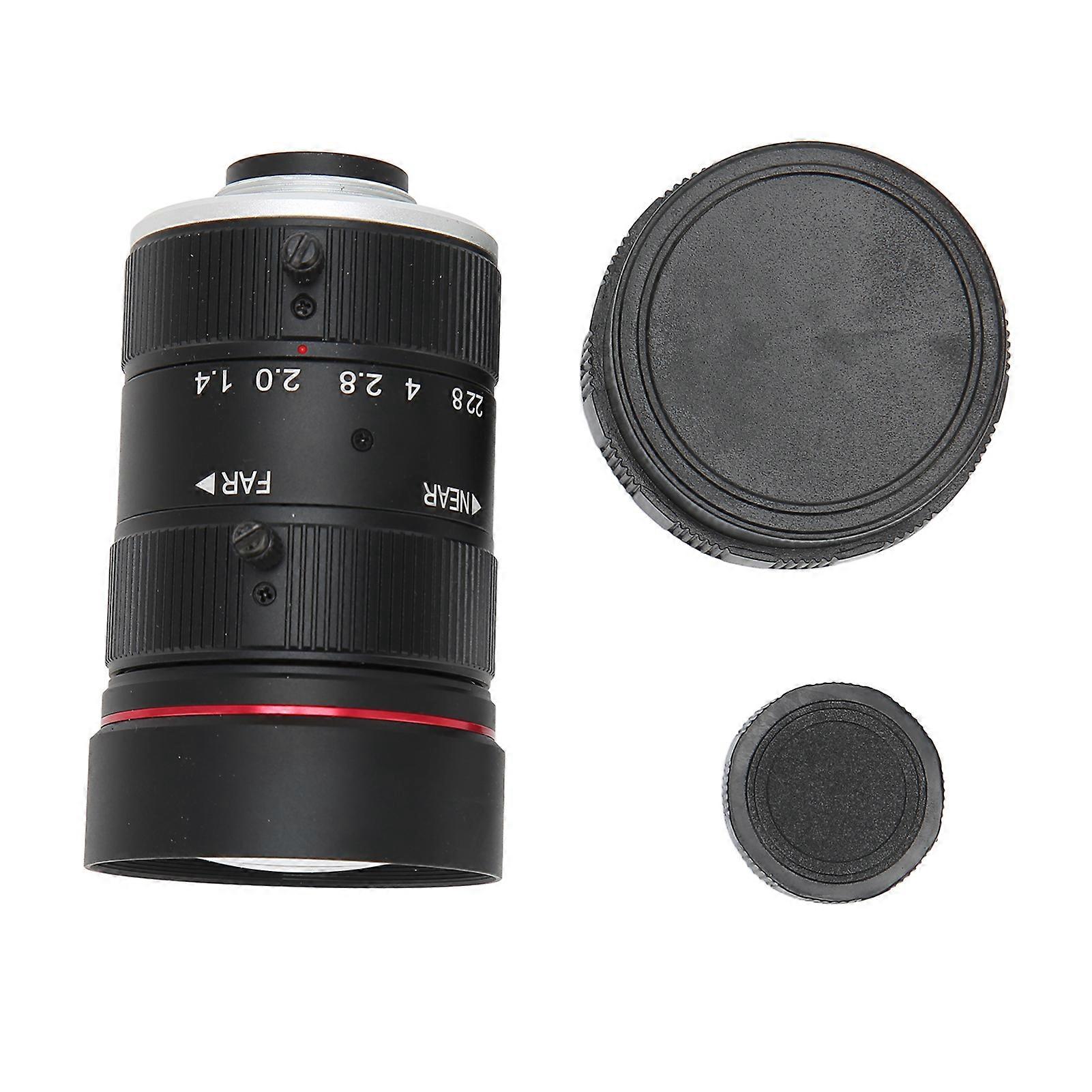 Objectif de caméra à iris manuel 12MP HD à monture C, mise au point manuelle, zoom fixe, objectif de caméra industrielle CCTV