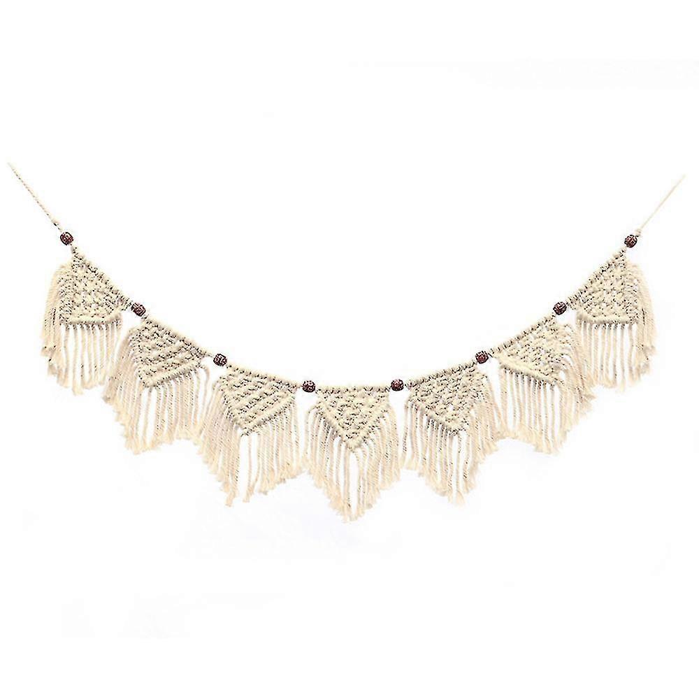 Bohemian Cotton Rope Woven Tapestry Macaron Wall Hanging 37in