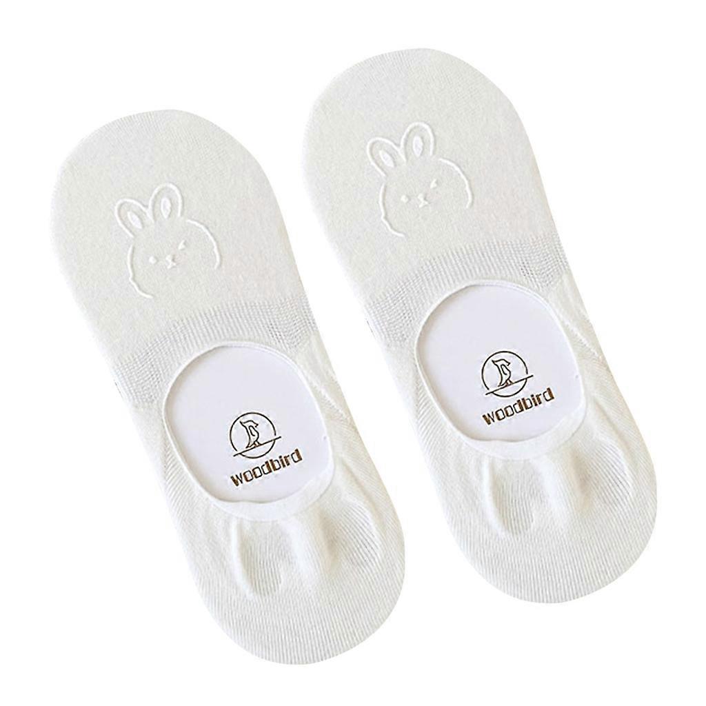 Solid Color Women Sock Spring Autumn Casual Basic Rabbit Pattern Stocking