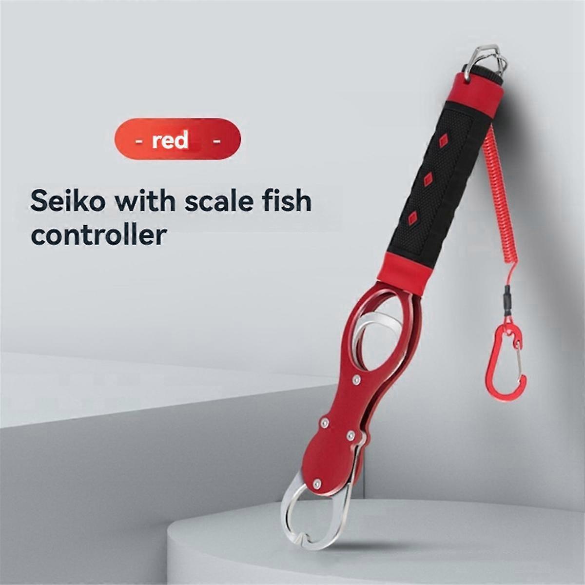 Portable Fish Control Device Multifunctional Fish Control Device Fish Catching Pliers Hook Fish Control Device Red