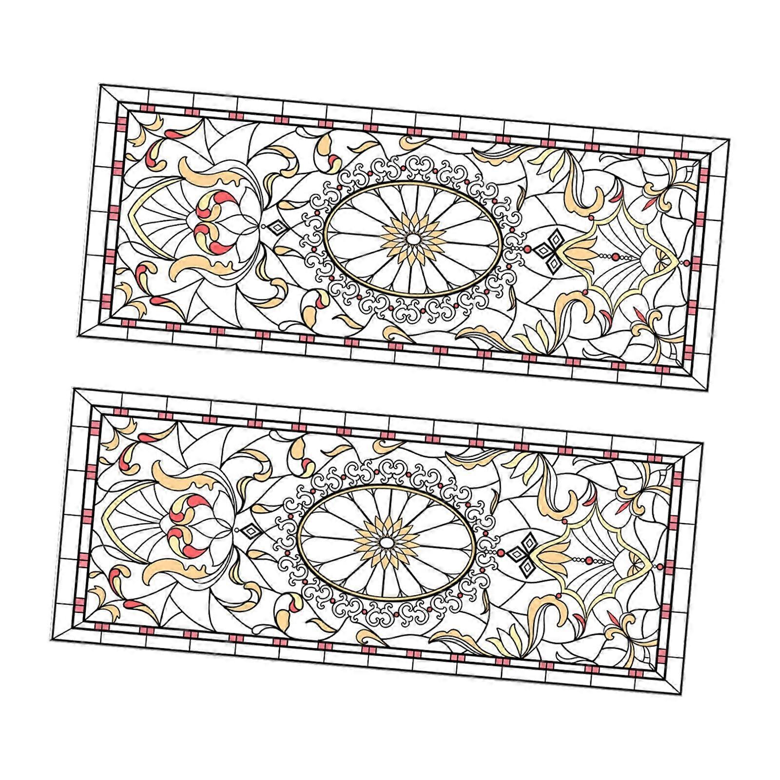 2Pcs Window Stickers Removable PVC Window Decals for Bedroom Office Bathroom