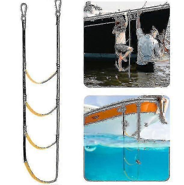 4 Step Boat Rope Ladderboat Rope Ladder Extension,assist Boat Folding Ladder