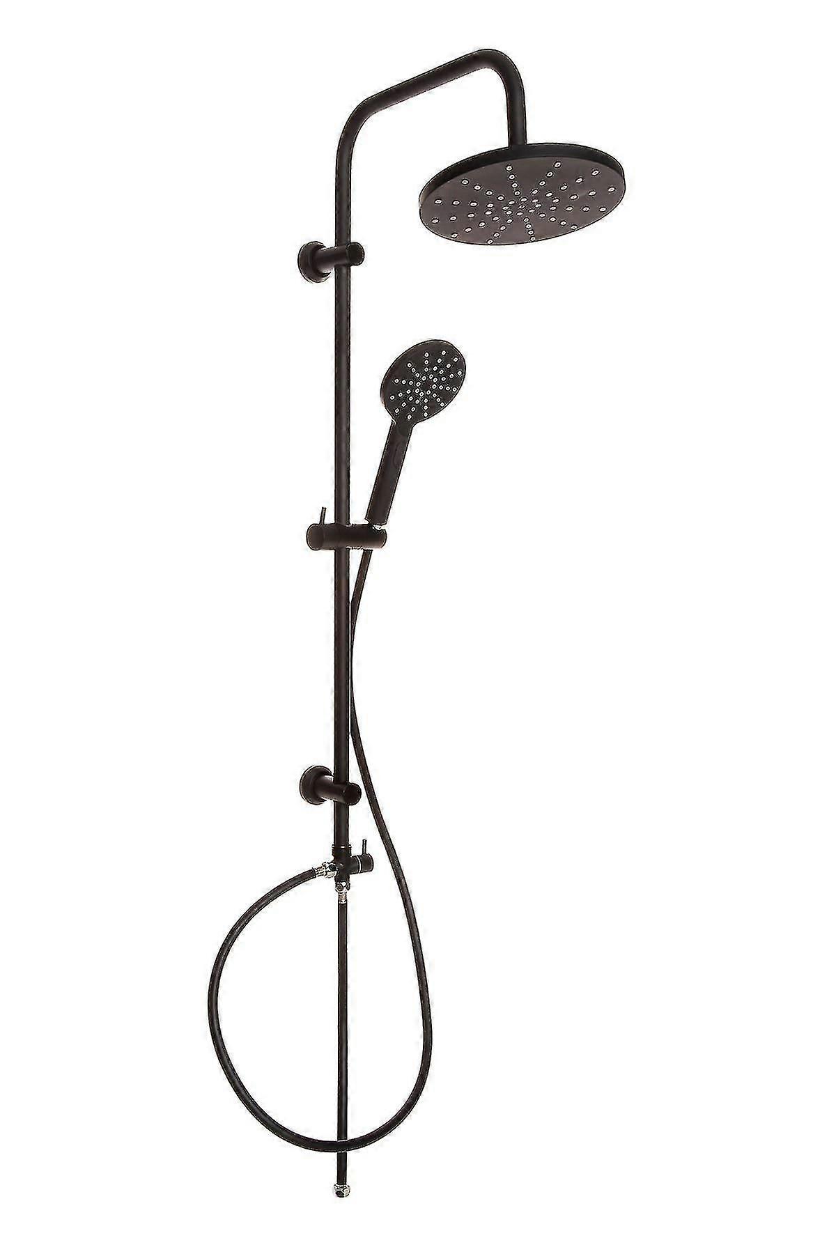 Shower Column Multi Function Showerhead Large Sliding Rainfall Black Colour