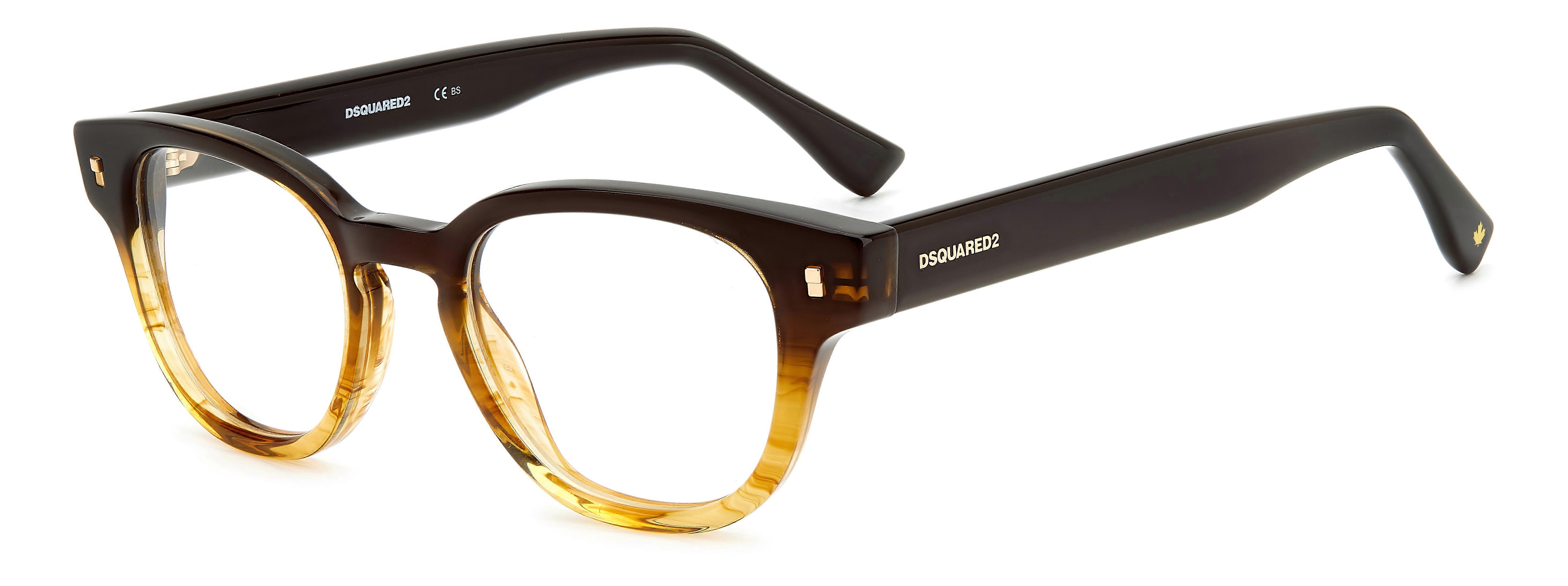 Eyewear Frames DSQUARED2 D2 0057 EX4 BROWN HORN 46/20/150 MAN