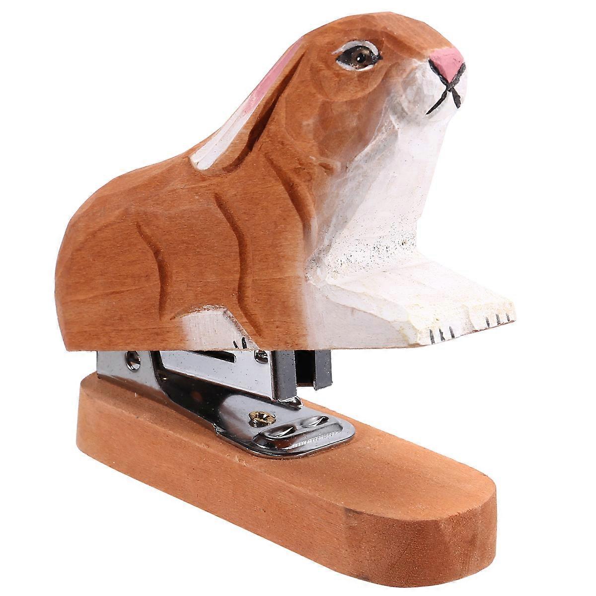 Stapling Machine Animals Shape Stapler Portable Wooden Stapler Random Style Stapler