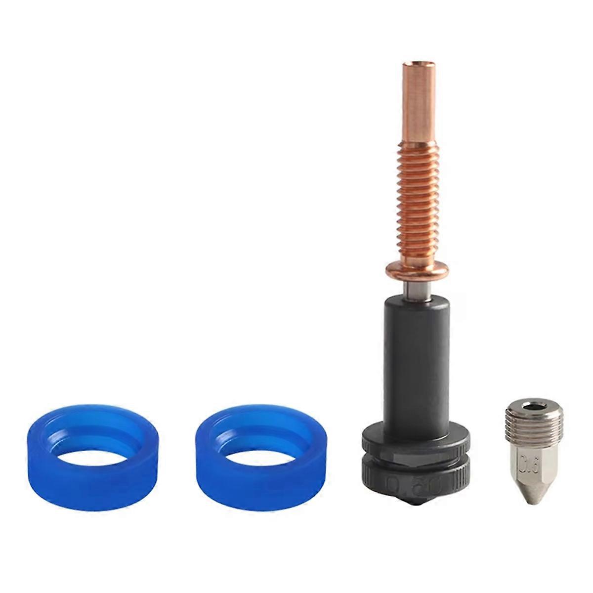Rapid Change High Flow 0.6mm Extruder Nozzle High-Temperature Hardening Steel Nozzle Kit for Hotend 3D