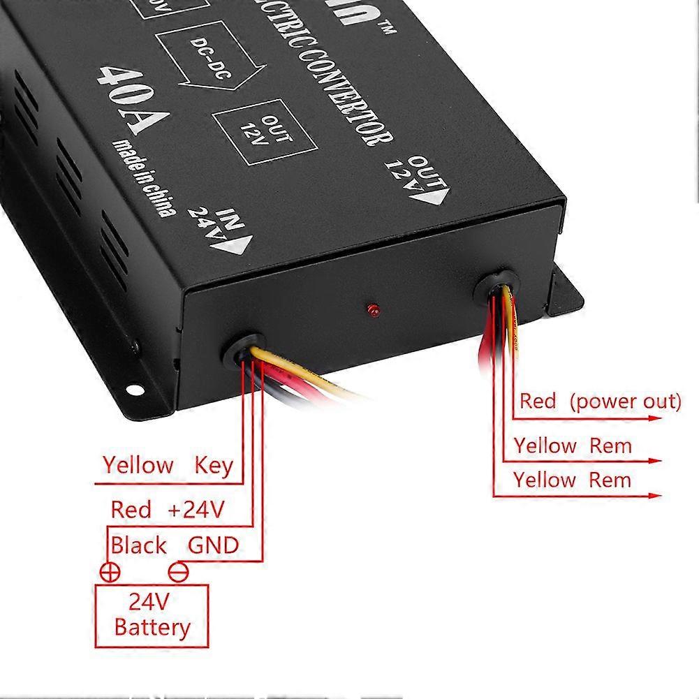 Car Truck 30A 360W DC 24V to 12V Power Converter Electric Voltage Reducer Step down Transformer