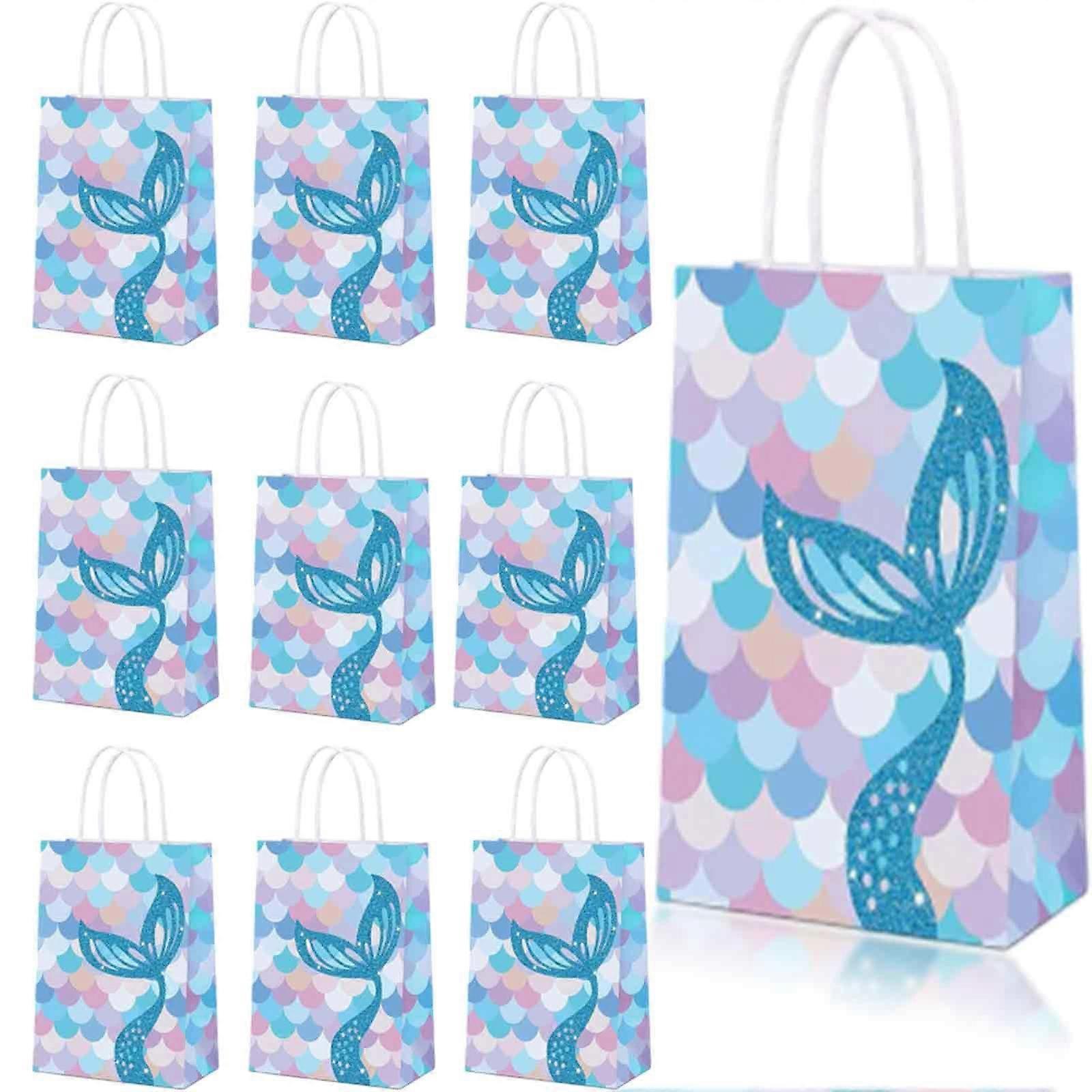 10pcs Mermaid Theme Party Gift Wrapping Bags