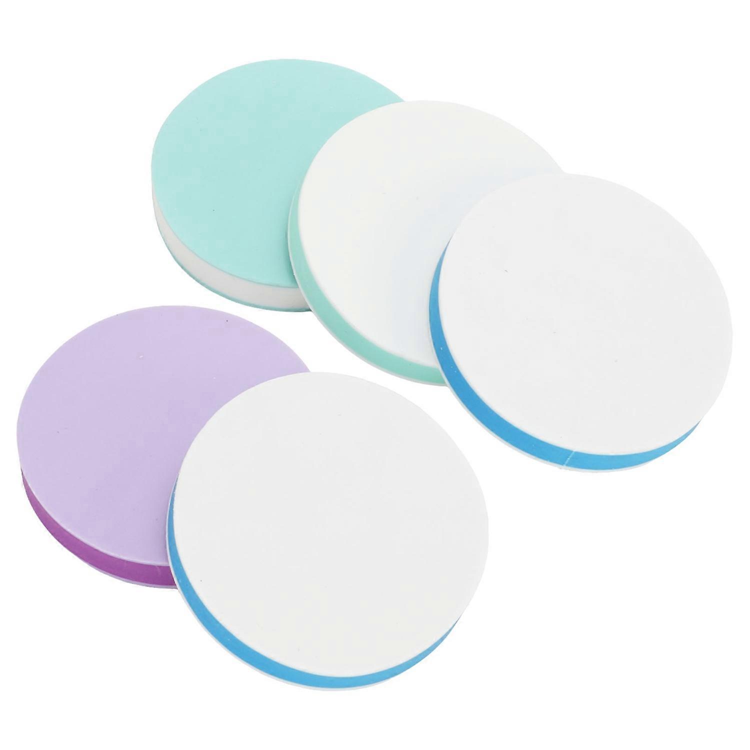 5 Pcs Carving Rubber Stamps Double Sided Removable Environmentally Friendly DIY Round Rubber Stamp B
